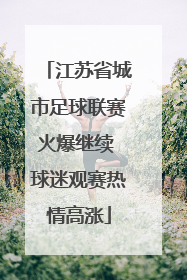 江苏省城市足球联赛火爆继续 球迷观赛热情高涨
